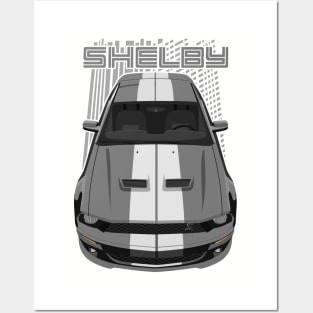 Mustang Shelby GT500 2007-2009-grey Posters and Art